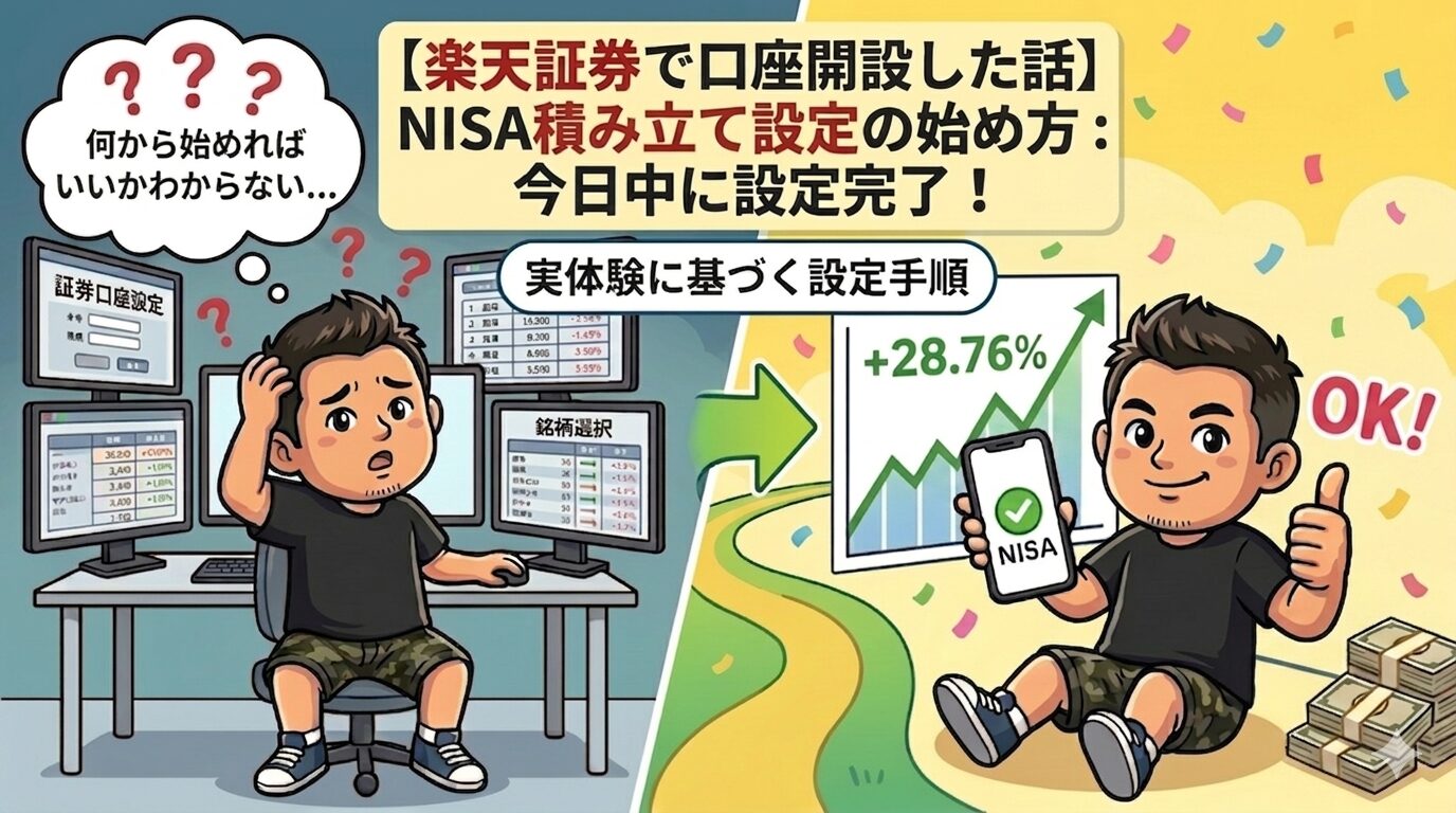 楽天証券 積み立てNISA 設定画面イメージ