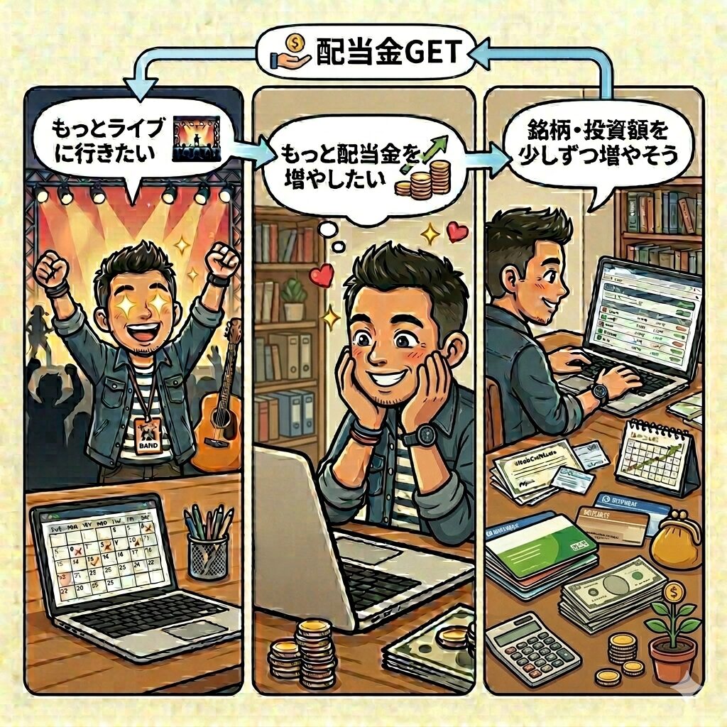 配当金をもらうと、さらに配当を増やそうと思う思考