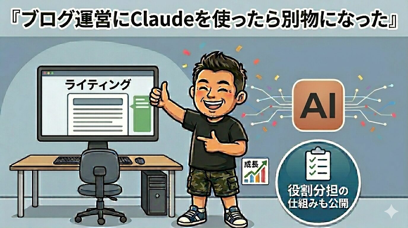 Claudeを使用したブログ運営紹介のアイキャッチ画像
