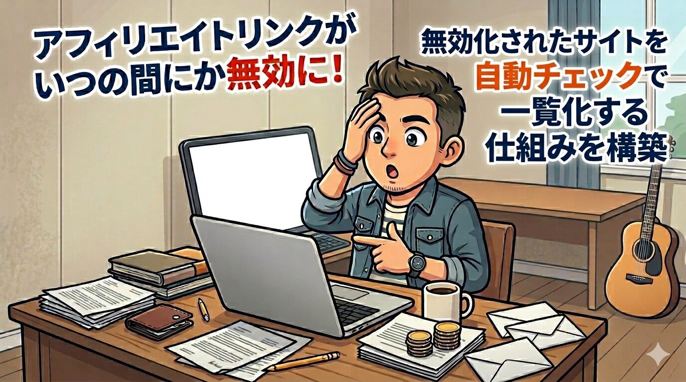 アフィリエイトリンクが無効化された。